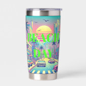 Stranddag Stemless Wine Tumbler Geïsoleerde Drinkbeker (Links)