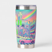 Stranddag Stemless Wine Tumbler Geïsoleerde Drinkbeker (Achterkant)