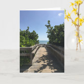 Stranddag Wenskaart Kaart (Gele Bloem)