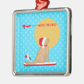 Stranddagen Golden Christmas Aqua Ornament (Links)