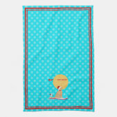 Stranddagen Gouden Kerstmis Aqua Keukenhanddoek (Verticaal)