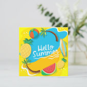 Stranddagen Hallo Zomer Wenskaart (Staand voorkant)