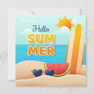 Stranddagen Hallo Zomer Wenskaart