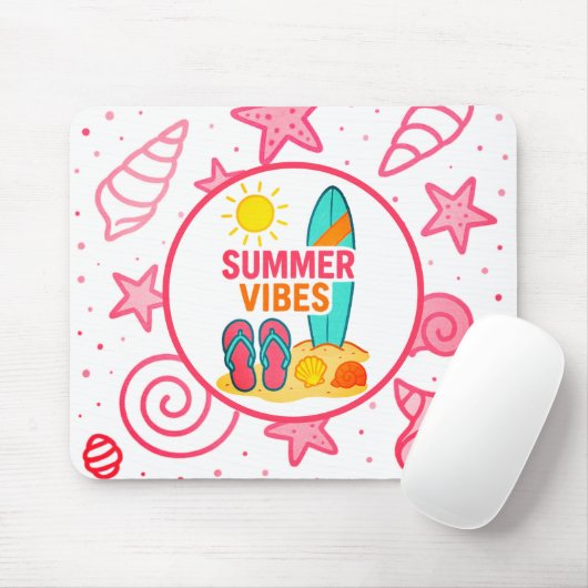 stranddagen in het verschiet muismat (Met muis)