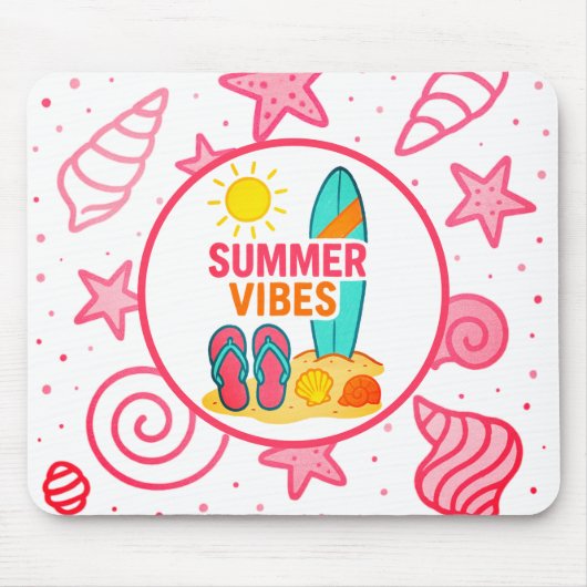 stranddagen in het verschiet muismat (Voorkant)