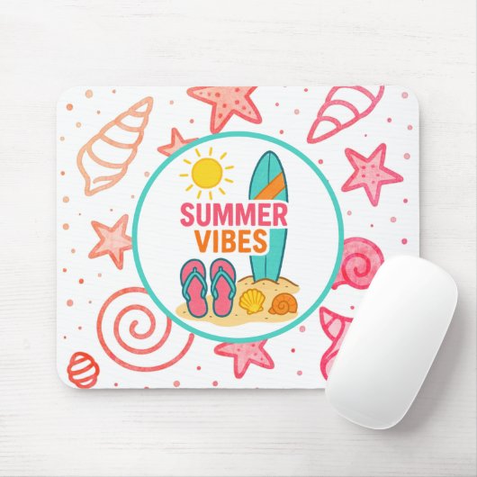 stranddagen in het verschiet muismat (Met muis)