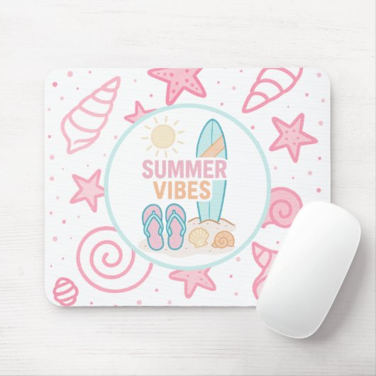 stranddagen in het verschiet muismat (Met muis)