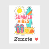 stranddagen in het verschiet sticker (Vel)