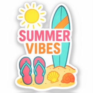 stranddagen in het verschiet sticker
