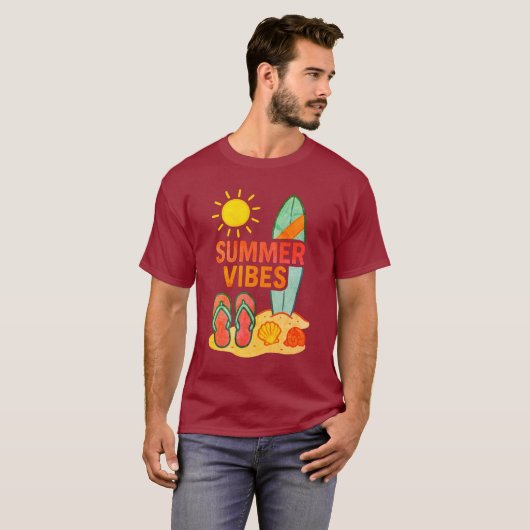 stranddagen in het verschiet t-shirt (Voorkant volledig)