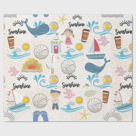 stranddagen voor het verpakken van papier (Vlak)