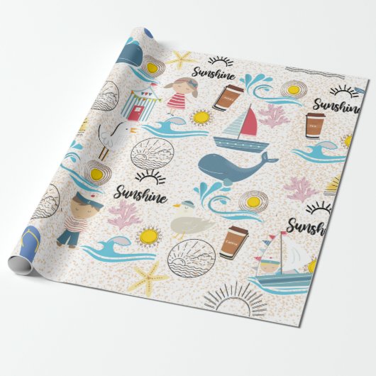 stranddagen voor het verpakken van papier (Uitgerold)