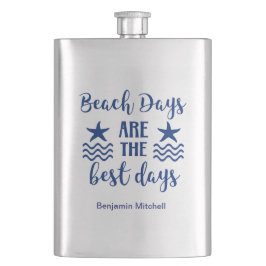 Stranddagen zijn de Beste Dagen Kust Zomer Oceaan Flacon