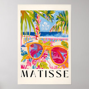 Stranddecoratie, Poster met zonnebril, Zomerstemmi