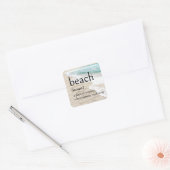 STRANDDEFINITIE OP DE KUST VIERKANTE STICKER (Envelop)