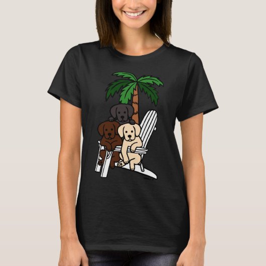Stranddekstoel Labradors T-shirt (Voorkant)