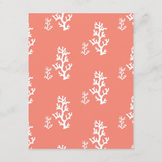 Stranddetails Enclosure Card | Coral en Aqua Informatiekaartje (Achterkant)