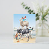 Stranddieren Groeten Flat Kaart (Staand voorkant)