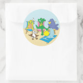 Stranddieren Ronde Sticker (Tas)