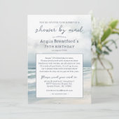 Stranddouche per post met foto verjaardag kaart (Staand voorkant)