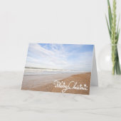 STRANDELIJKE KERSTGROETEN VANAF ONS STRAND FEESTDAGEN KAART (Voorkant)