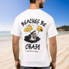 Stranden Be Crazy Shark van Salty AF T-shirt
