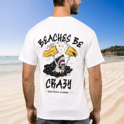 Stranden Be Crazy Shark van Salty AF T-shirt