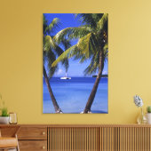 Stranden bij Negril, Jamaica 2 Canvas Afdruk (Insitu (Woonkamer))