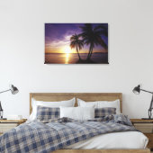 Stranden bij Negril, Jamaica Canvas Afdruk (Insitu (Slaapkamer))