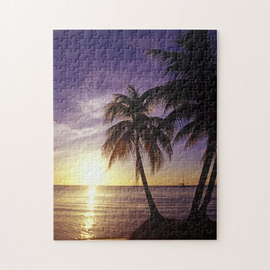 Stranden bij Negril, Jamaica Legpuzzel (Verticaal)