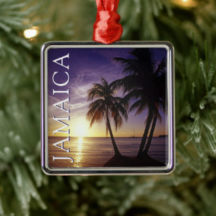 Stranden bij Negril Jamaica Metalen Ornament