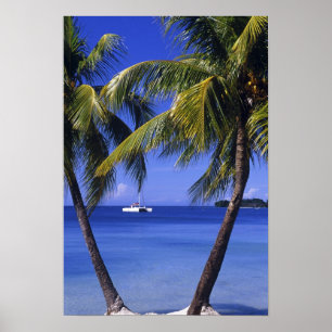 Stranden bij Negril, Jamaica Poster