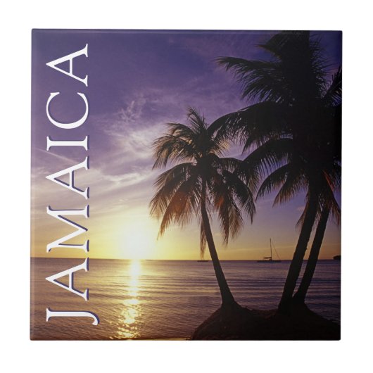 Stranden bij Negril Jamaica Tegeltje (Voorkant)