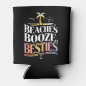 Stranden Booze & Besties Kokosnoot Zomer Blikjeskoeler (Voorkant)