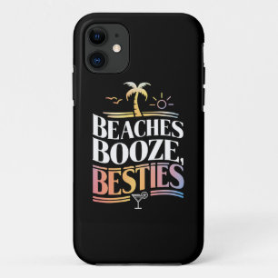 Stranden Booze & Besties Kokosnoot Zomer Case-Mate iPhone Case