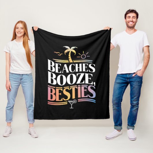 Stranden Booze & Besties Kokosnoot Zomer Fleece Deken (In situ)
