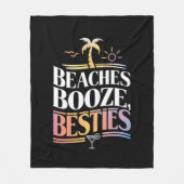 Stranden Booze & Besties Kokosnoot Zomer Fleece Deken (Voorkant)