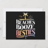 Stranden Booze & Besties Kokosnoot Zomer Kaart (Voorkant)