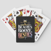 Stranden Booze & Besties Kokosnoot Zomer Pokerkaarten (Achterkant)
