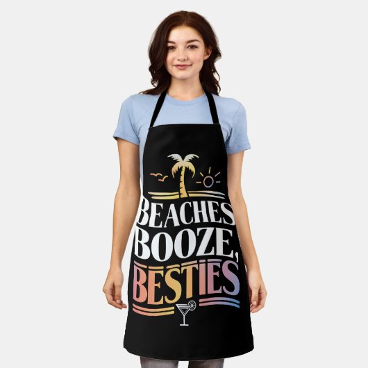 Stranden Booze & Besties Kokosnoot Zomer Schort (Gedragen)
