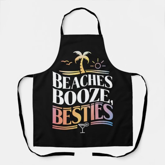 Stranden Booze & Besties Kokosnoot Zomer Schort (Voorkant)