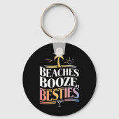 Stranden Booze & Besties Kokosnoot Zomer Sleutelhanger (Voorkant)