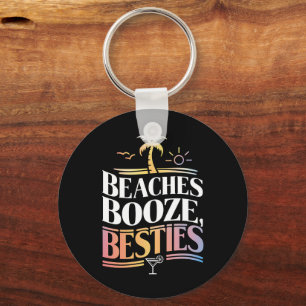 Stranden Booze & Besties Kokosnoot Zomer Sleutelhanger