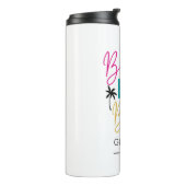 Stranden Booze en Besties gepersonaliseerd, Girls  Thermosbeker (Gedraaid links)