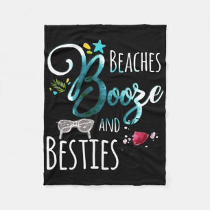 Stranden Booze en Besties Girls Trip Vrouwen Fleece Deken