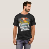 Stranden Booze en Besties Grappige Retro 70s Beach T-shirt (Voorkant volledig)