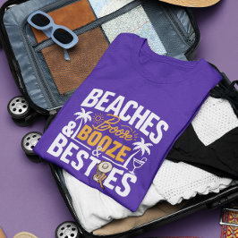 Stranden Booze en Besties Shirt, vrijgezellenfeest T-shirt