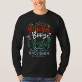 Stranden Booze en Besties Venice Beach Zomer Cali T-shirt (Voorkant)