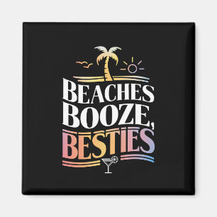 Stranden Drank & Beste Vrienden Kokospalm Zomer  Magneet