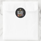 Stranden Drank & Beste Vriendinnen Kokospalm Zomer Ronde Sticker (Tas)